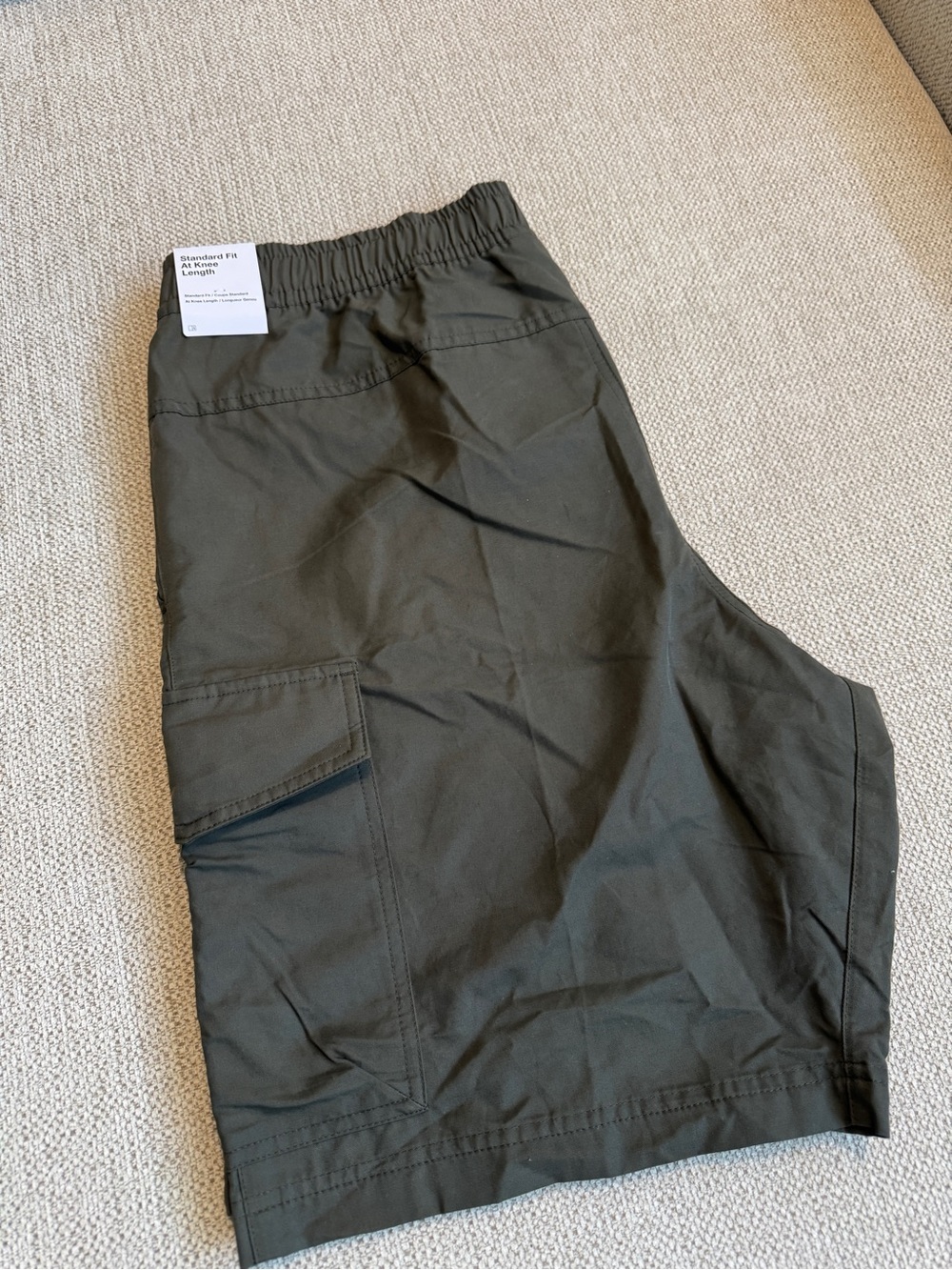 Nike Men's Olive Green Cargo Shorts with Drawcord Waist - Picture 5 of 5